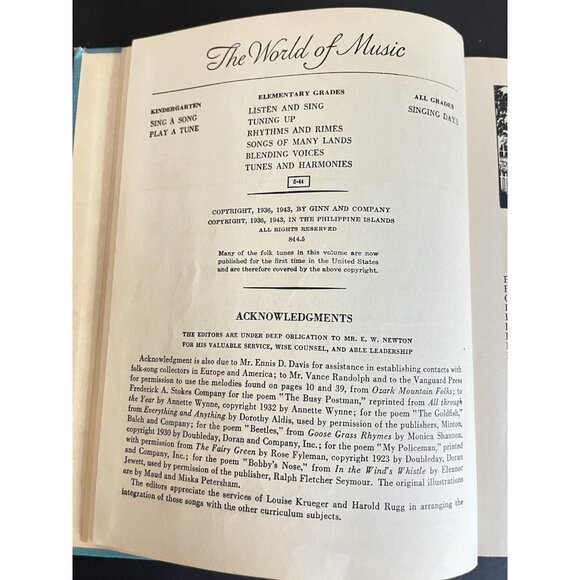 2 Song Book Child Listen And Sing 1943 The American Singer 1946 W Music Notes HB - Picture 8 of 12